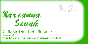 marianna sivak business card