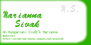 marianna sivak business card